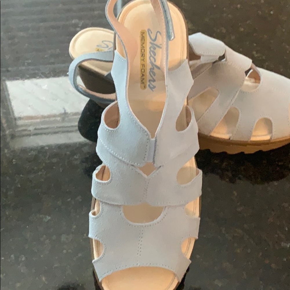 Sketchers wedge heeled sandals size 10